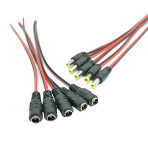 5pcs 10pcs 5.5x2.1 mm Male Female Plug 12V DC Power Pigtail Cable Jack for CCTV Camera Connector Tail Extension 24V DC Wire 1