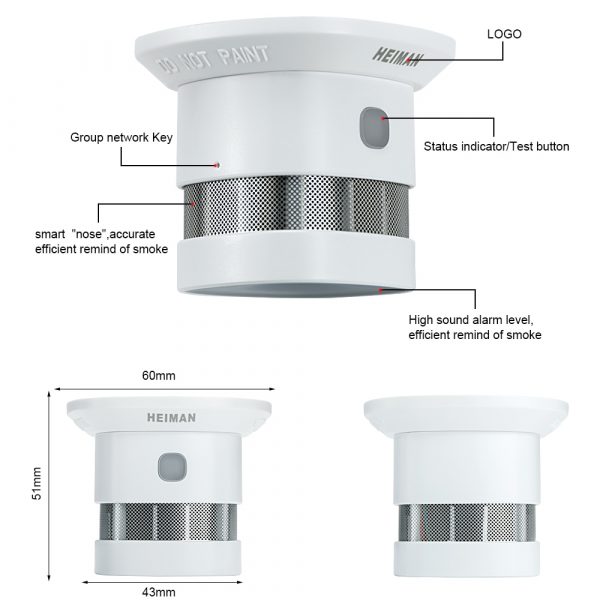 HEIMAN Zigbee 3.0 Fire alarm Smoke detector Smart Home system 2.4GHz High sensitivity Safety prevention Sensor Free Shipping 6