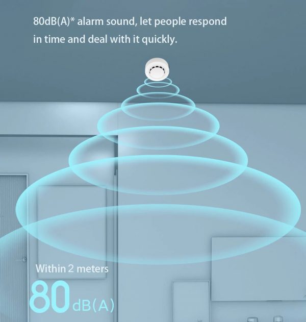 Smart Home Security Alarms Tuya App Connected WiFi Smoke Alarm Detector 3