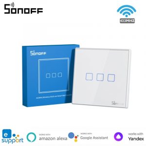 SONOFF RF Remote Controller 86 Type Wall Panel Sticky 433MHz RF Remote Control 1/2/3 Gang Works With SONOFF TX Wifi Wall Switch 1