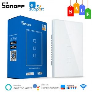 Itead SONOFF T1/T2/T3/T0 TX EU/UK/US 1/2/3Gang WiFi Smart Wall Touch Switch Smart Home Control Via Ewelink APP/RF433/Voice/Touch 1